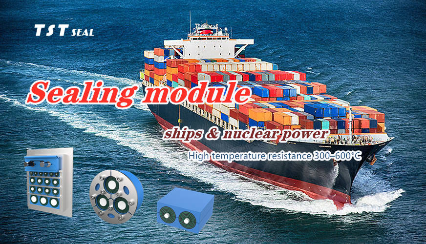 Application of high-pressure pipeline flange sealing modules in ships and nuclear power