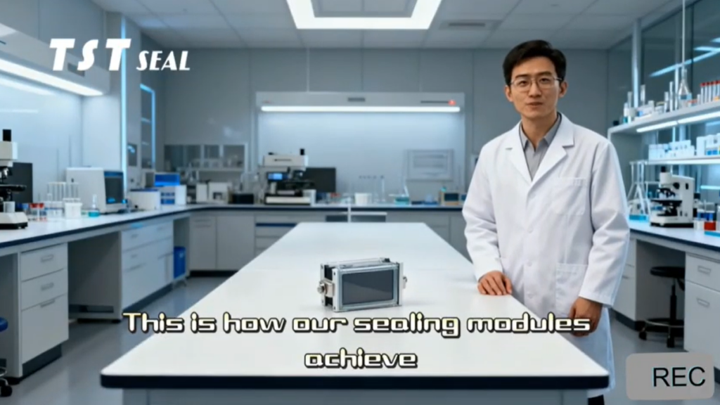 How does the TST SEAL Peelable Rubber Block Penetration Sealing System achieve waterproof and fireproof performance?