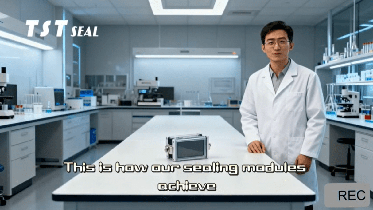 How does the TST SEAL Peelable Rubber Block Penetration Sealing System achieve waterproof and fireproof performance?